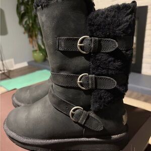 Black UGG Buckle Becket Boots